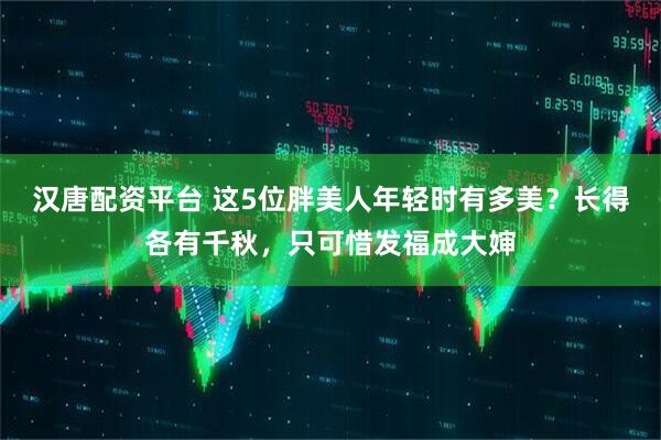 汉唐配资平台 这5位胖美人年轻时有多美？长得各有千秋，只可惜发福成大婶